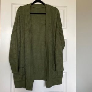 Large Green Sweater cardigan